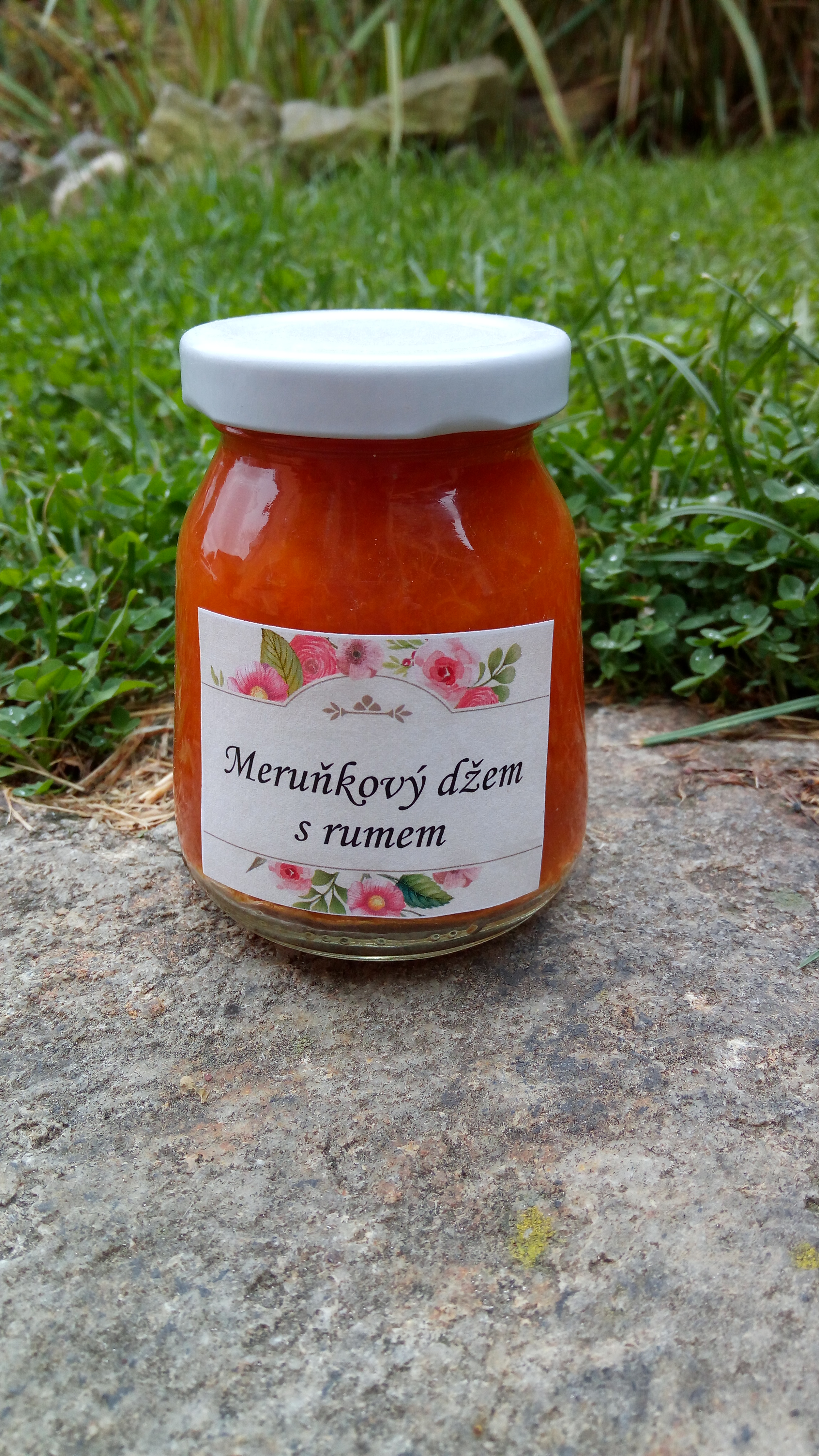 Meruňkový džem s medem rumem 200g